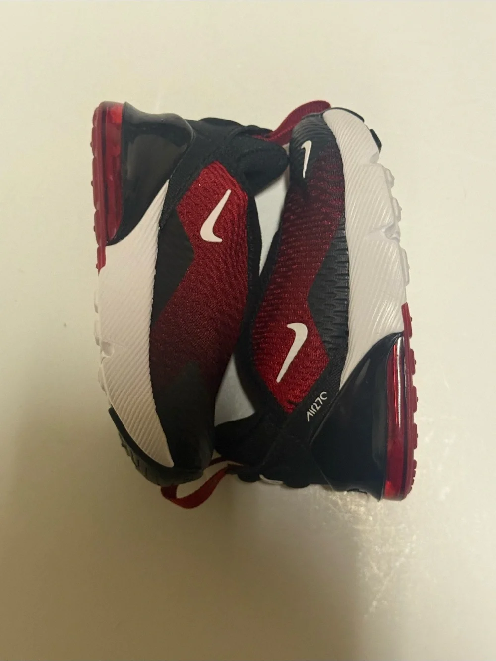 Nike Air Max 270 (TD) Gym Red/White-Black Baby Sneakers Size 5C DD1646-603 NWOB